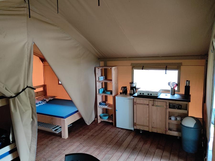 Tente en toile et en bois 6 personnes - Tente safari de luxe 7