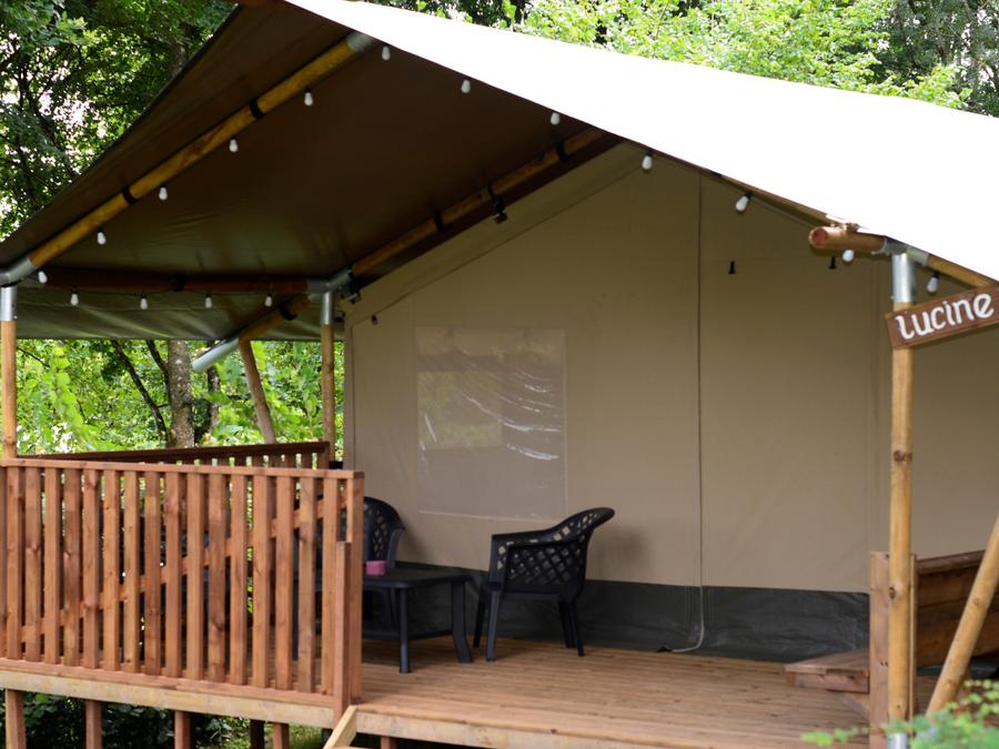 Tente en toile et en bois 6 personnes - Tente safari de luxe 0