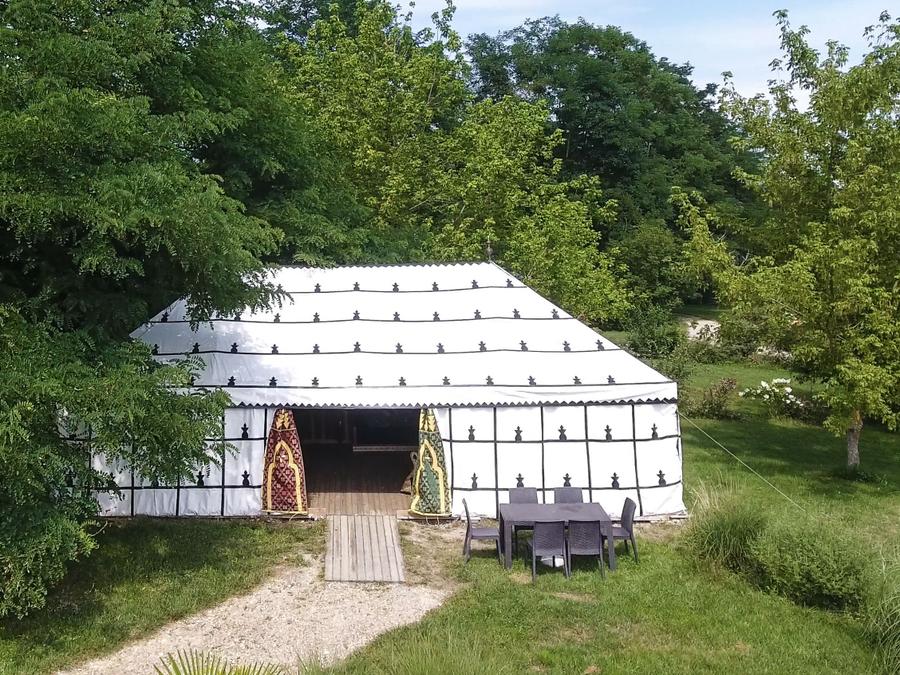 Tente en toile et en bois 2 personnes - Tente Caïdale 3