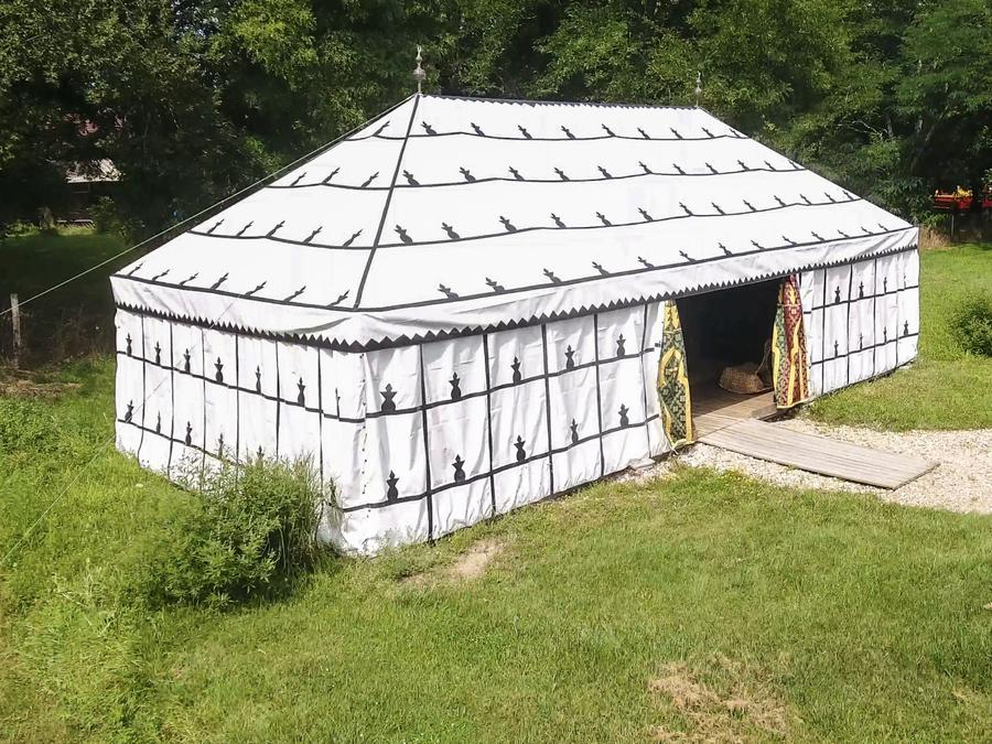 Tente en toile et en bois 2 personnes - Tente Caïdale 4