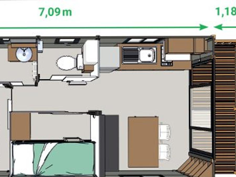 Hébergement 4 personnes - Roulotte - 22m² - hébergement insolite 8
