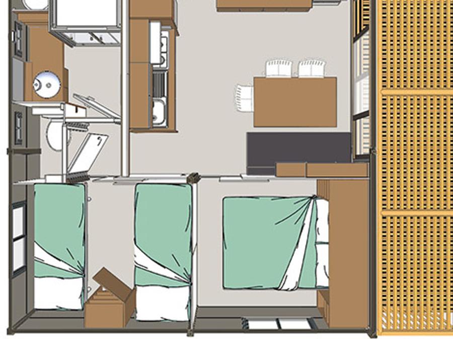 Chalet 5 personnes - Chalet Scandinave - 25m² - terrasse couverte 12m² 7