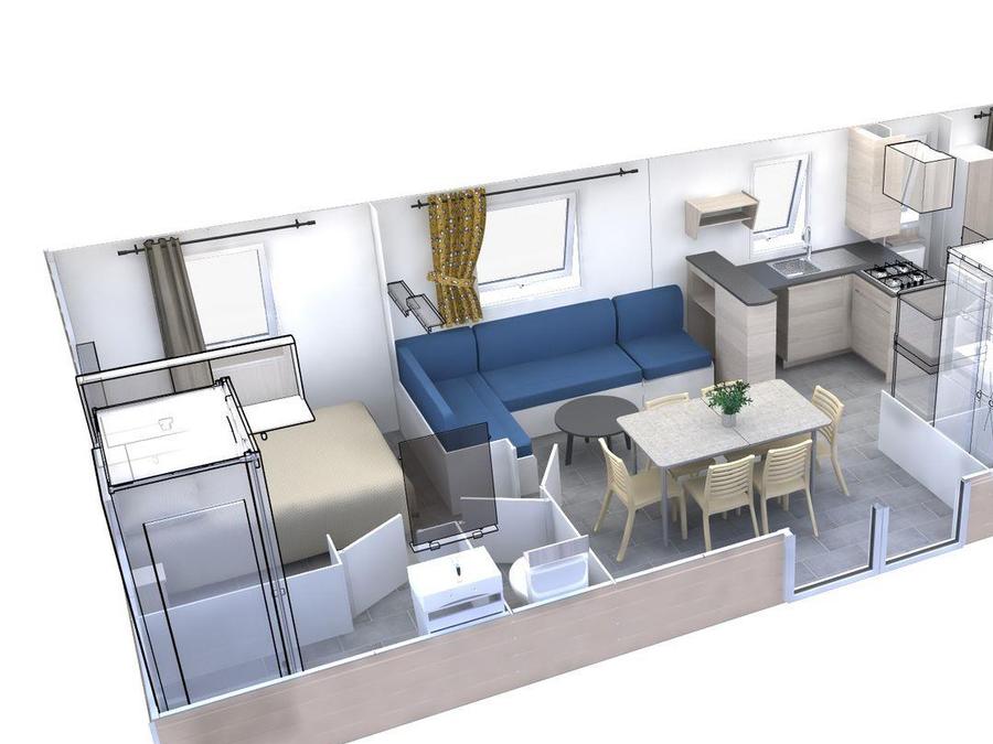 Mobilhome 8 personnes - CASITA CEREZA - 40m² - 3 Chambres 8