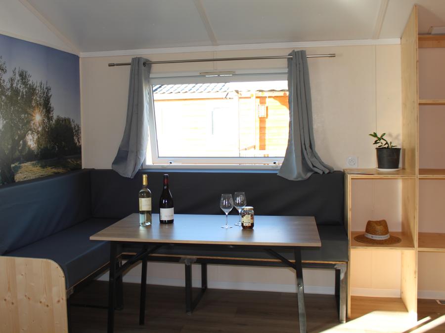 Mobilhome 4 personnes - Mobil home Confort 2 chambres 28m² + terrasse 9m² + climatisation + TV 4 pers 6