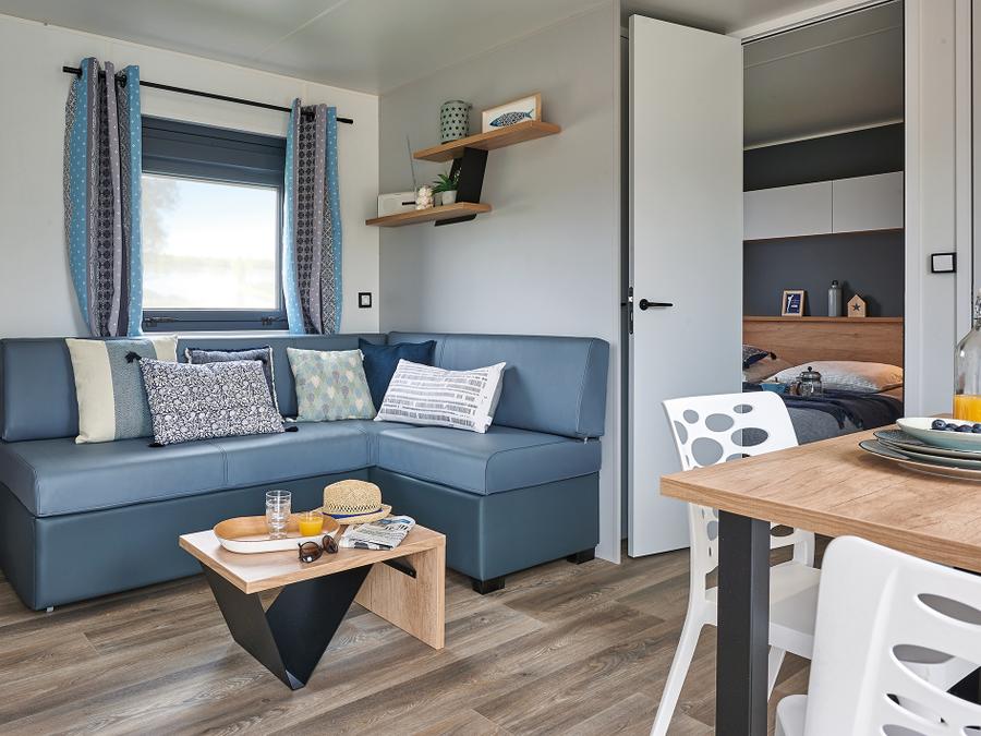 Mobilhome 4 personnes - Mobil-home Premium 29m² 2 chambres + terrasse 21m² + TV + LV + Clim + plancha 4 pers Mobil-home Premium 29m² 2 chambres + terrasse 21m² + TV + LV + Clim + plancha 4 pers 2