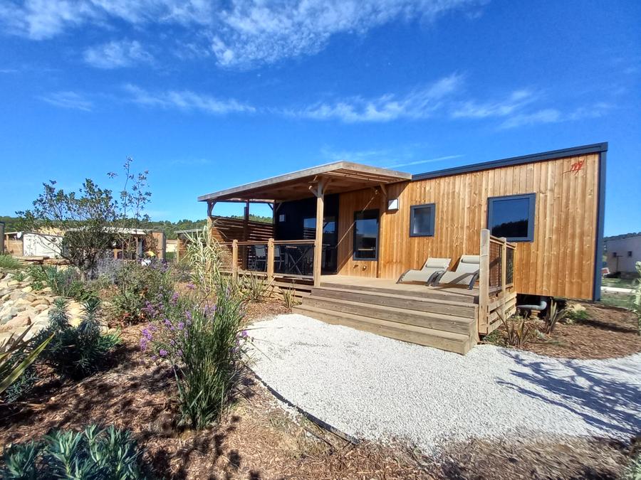 Mobilhome 6 personnes - Mobil-home Premium 32 m² 3 chambres + terrasse 21m² + TV + LV + clim + plancha 6 pers 12