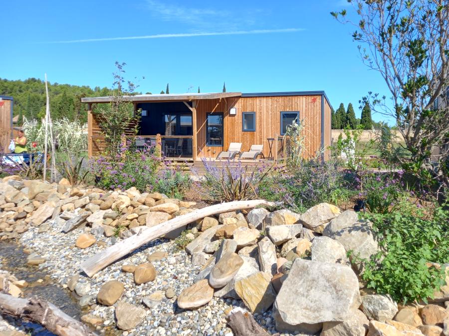 Mobilhome 6 personnes - Mobil-home Premium 32 m² 3 chambres + terrasse 21m² + TV + LV + clim + plancha 6 pers 14