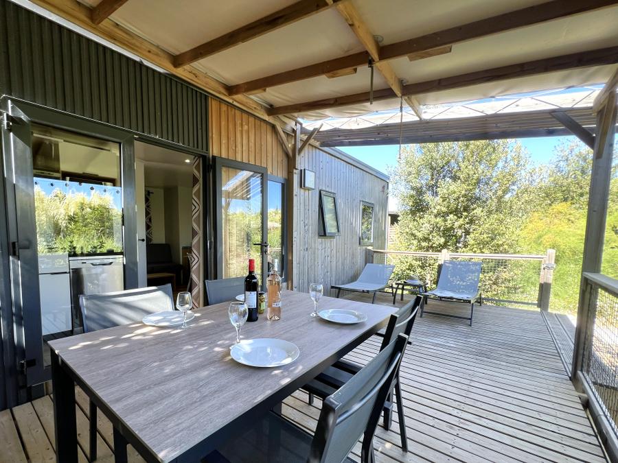 Mobilhome 6 personnes - Mobil-home Premium 32 m² 3 chambres + terrasse 21m² + TV + LV + clim + plancha 6 pers 16