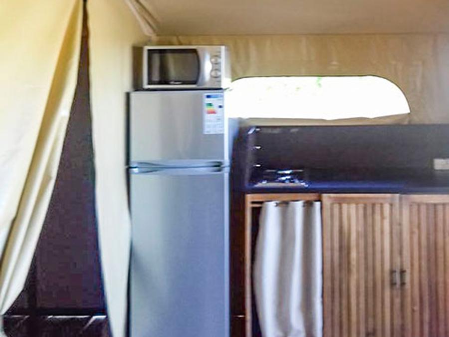 Tente en toile et en bois 5 personnes - Ecolodge Freeflower confort 2 chambres 30m² - sans sanitaires 5 pers 3
