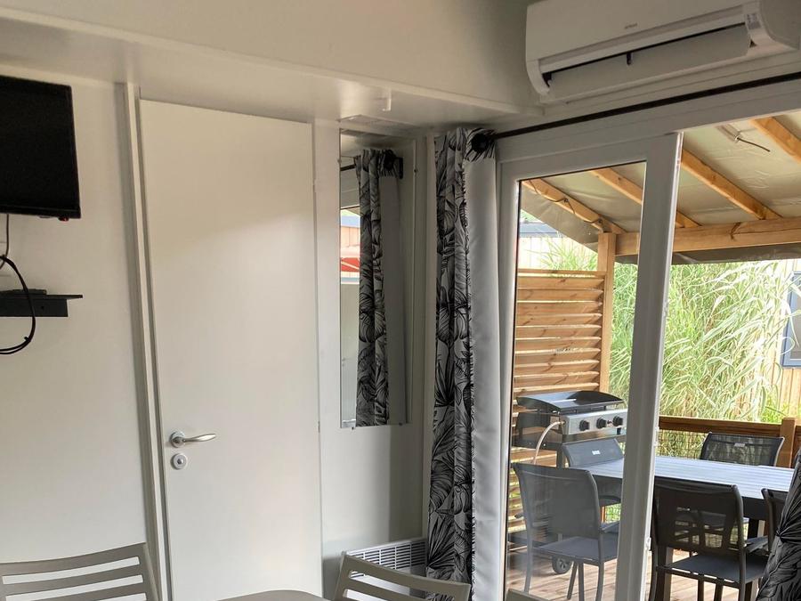Mobilhome 10 personnes - Mobil-home Tribu Premium 5 chambres + terrasse 44m² + TV + LV + clim + plancha + 2 SDB 10 pers 7