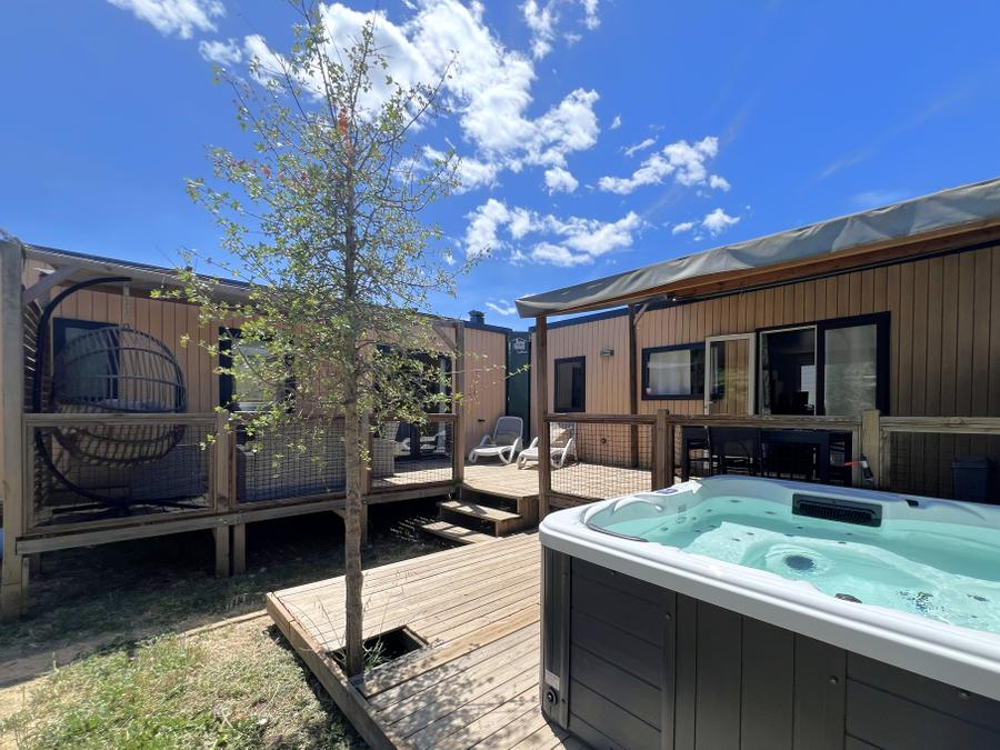 Mobilhome 10 personnes - Mobil-home Tribu Premium 5 chambres + terrasse 44m² + TV + LV + clim + plancha + 2 SDB 10 pers 9