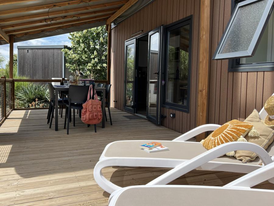 Mobilhome 6 personnes - Homeflower Premium 35 m² 3 chambres + terrasse 21m² + TV + LV + Clim + Plancha 6 pers 5