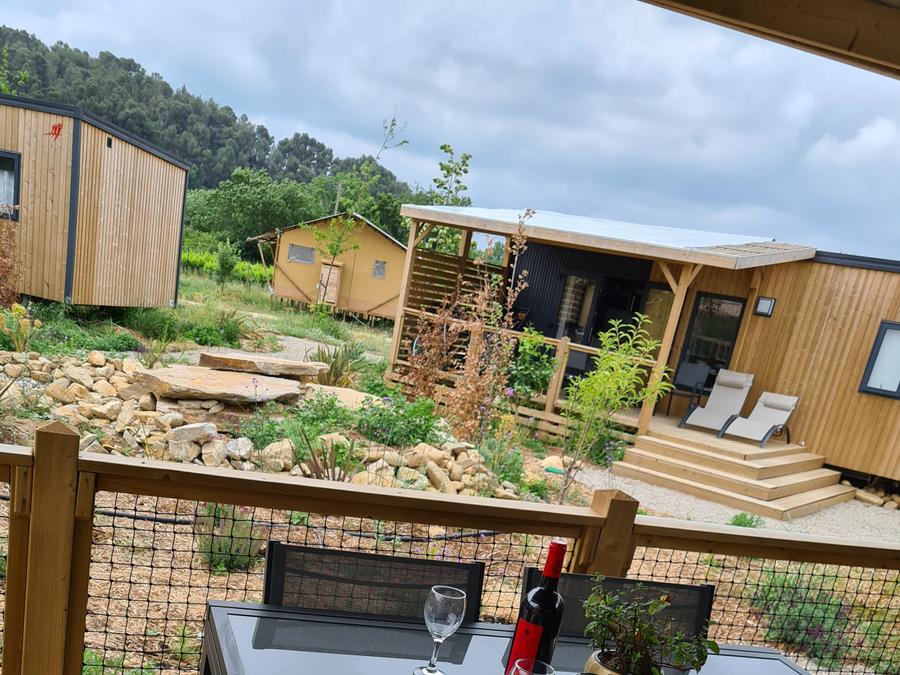 Mobilhome 2 personnes - Mobil-home Premium 22 m² 1 chambre + terrasse 17m² + TV + LV + Climatisation + Plancha 2 pers 5