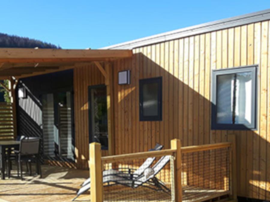 Mobilhome 6 personnes - Mobil-home Premium 38 m² 3 chambres + terrasse 21m² + TV + LV + clim + plancha + 2 SDB 6 pers 0