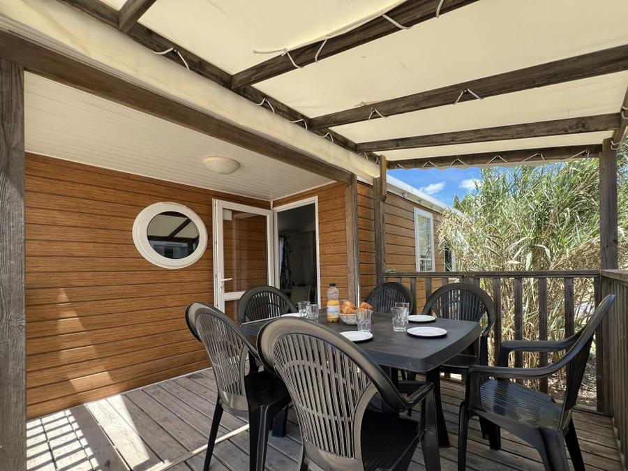 Mobilhome 6 personnes - Standard 32m² (3 chambres) + Terrasse + Clim 10