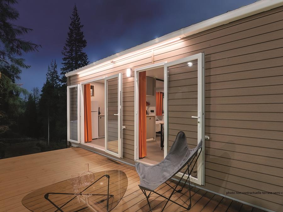 Mobilhome 4 personnes - Premium 29m² - 2 chambres + terrasse semi-couverte + TV + LV + clim + draps inclus 5
