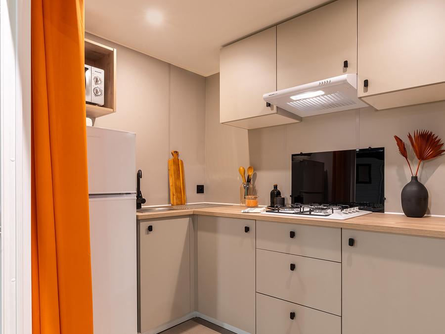 Mobilhome 4 personnes - Premium 29m² - 2 chambres + terrasse semi-couverte + TV + LV + clim + draps inclus 7