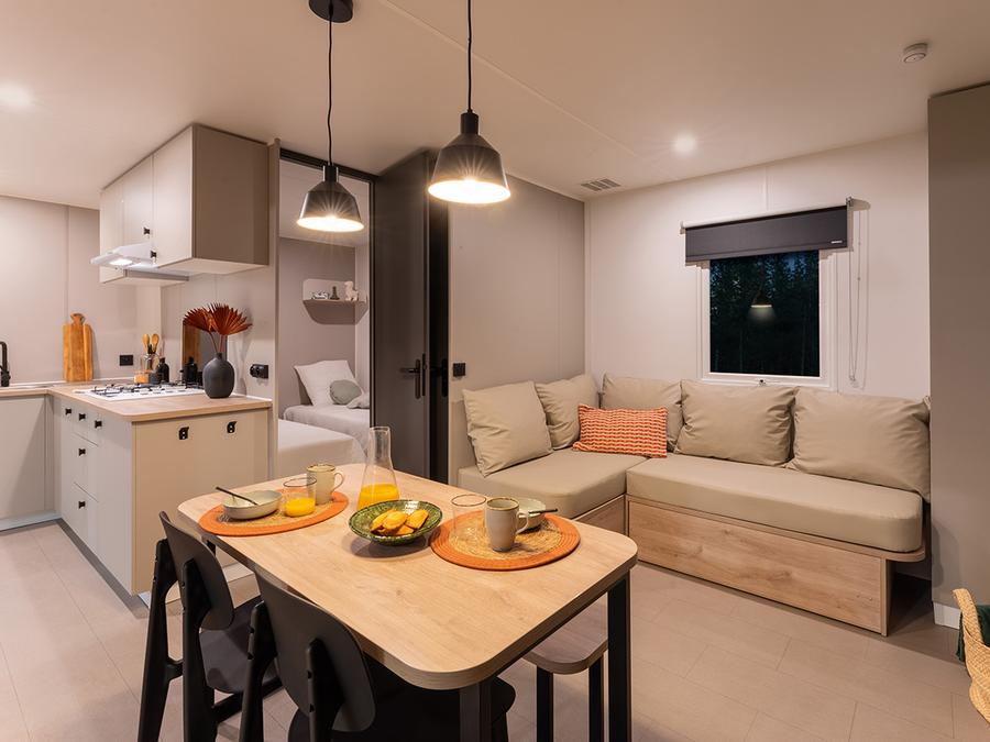 Mobilhome 4 personnes - Premium 29m² - 2 chambres + terrasse semi-couverte + TV + LV + clim + draps inclus 6
