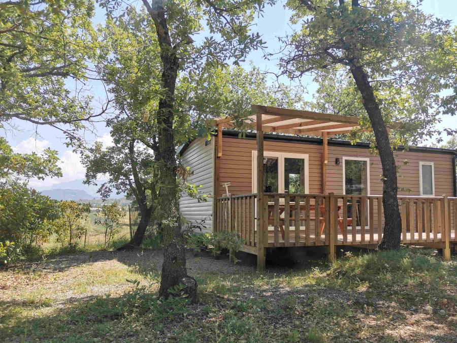 Mobilhome 4 personnes - Premium 29m² - 2 chambres + terrasse semi-couverte + TV + LV + clim + draps inclus 1