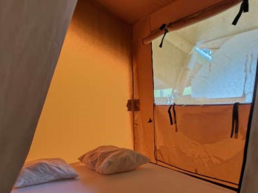Tente en toile et en bois 5 personnes - Ecolodge 2 chambres 5