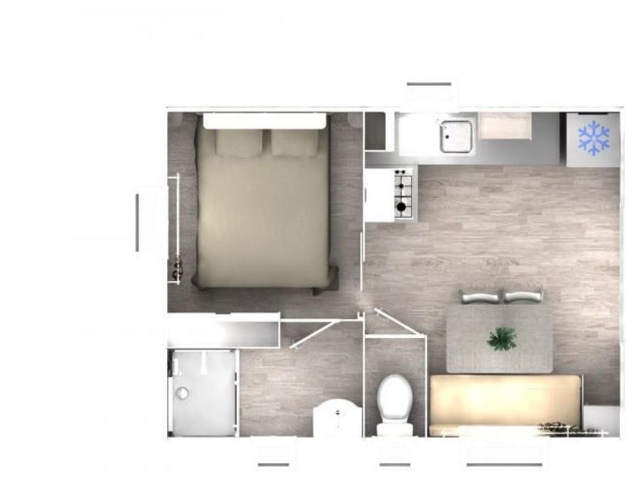 Mobilhome 2 personnes - Couple (1 Chambre) 4