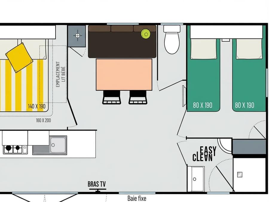 Mobilhome 6 personnes - Riviera (2 Chambres) 17