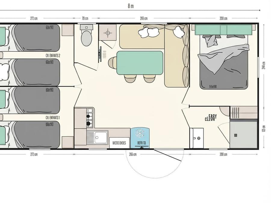 Mobilhome 6 personnes - Titania (3 Chambres) 14