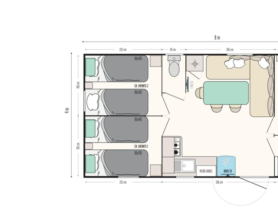 Mobilhome 6 personnes - Titania (3 Chambres) 12
