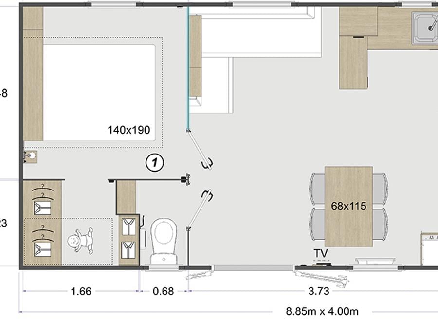 Mobilhome 4 personnes - Conforta (2 chambres ) 3