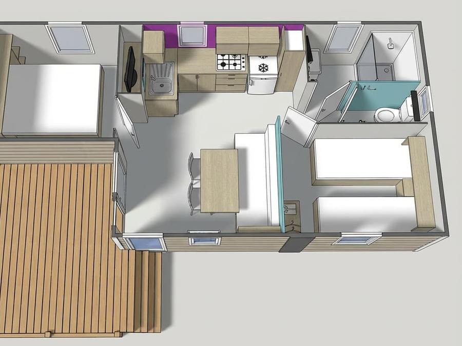 Mobilhome 4 personnes - Mobil home 2 Chambres Terra 3