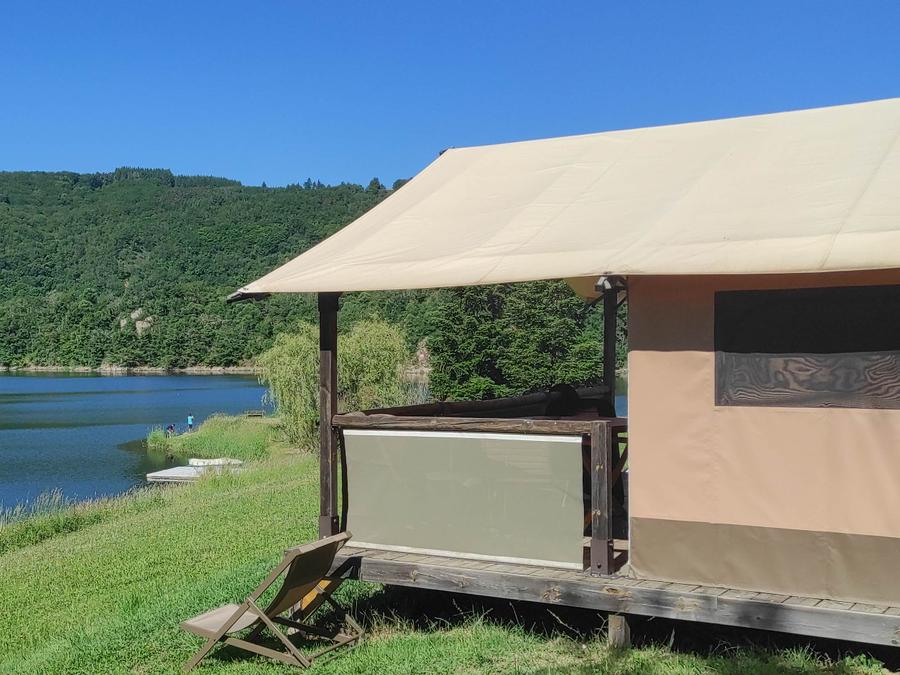 Tente en toile et en bois 5 personnes - Tente Safari Lodge vue lac 5 pers 9