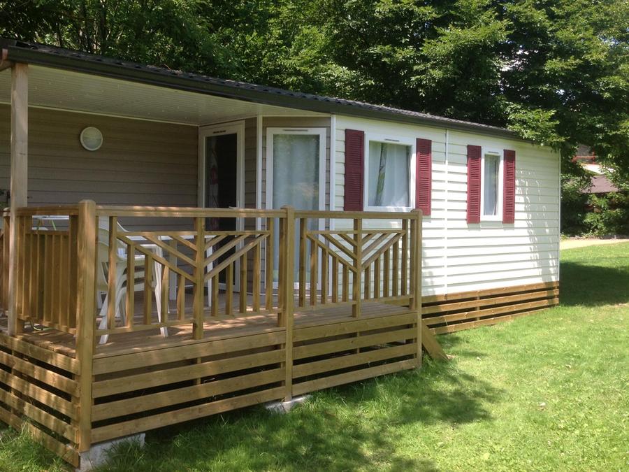 Mobilhome 6 personnes - Mobilhome 31 m² / 3 chambres - Terrasse semi-couverte TV 6 pers 0