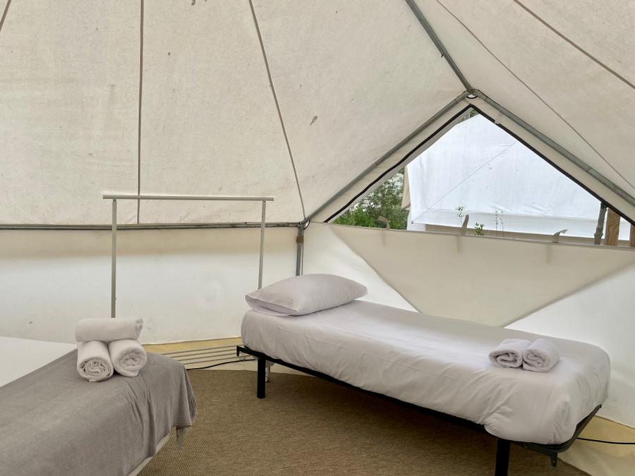 Tente en toile et en bois 2 personnes - Bell Tent Plus 4