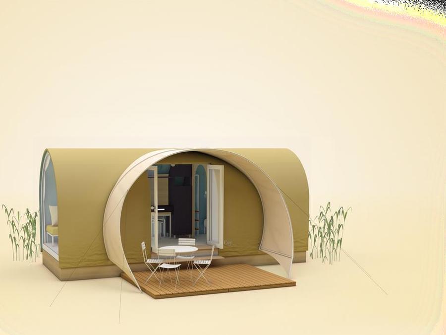 Tente en toile et en bois 4 personnes - COCO SWEET sans sanitaires 6