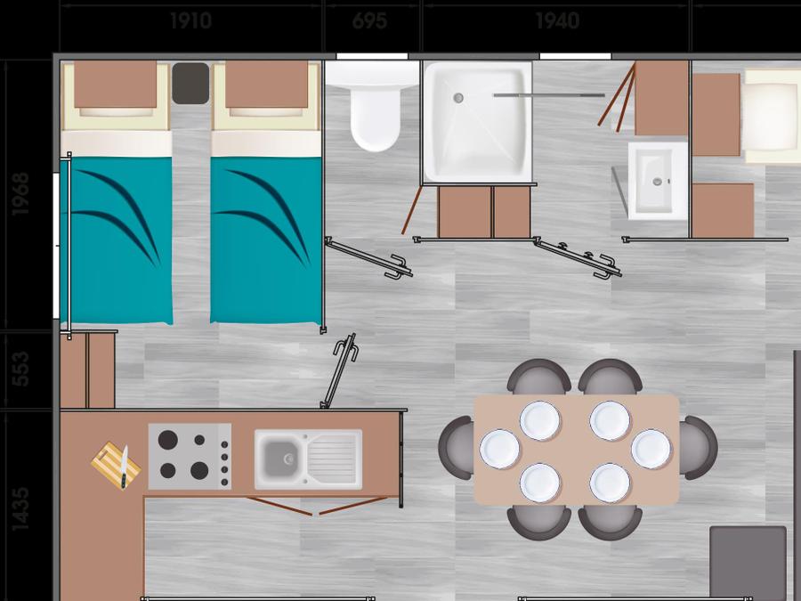 Mobilhome 8 personnes - PREMIUM 3 ch 10