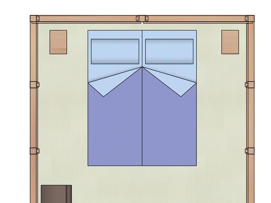 Tente en toile et en bois 2 personnes - Mini Lodge Tent 6