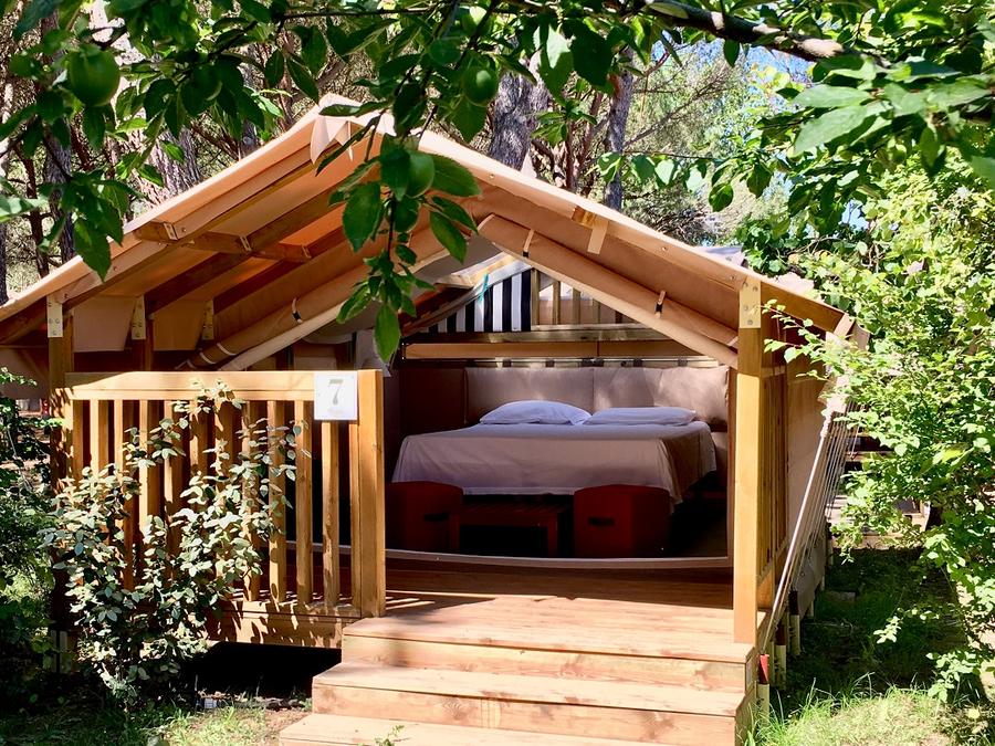 Tente en toile et en bois 2 personnes - Mini Lodge Tent 0