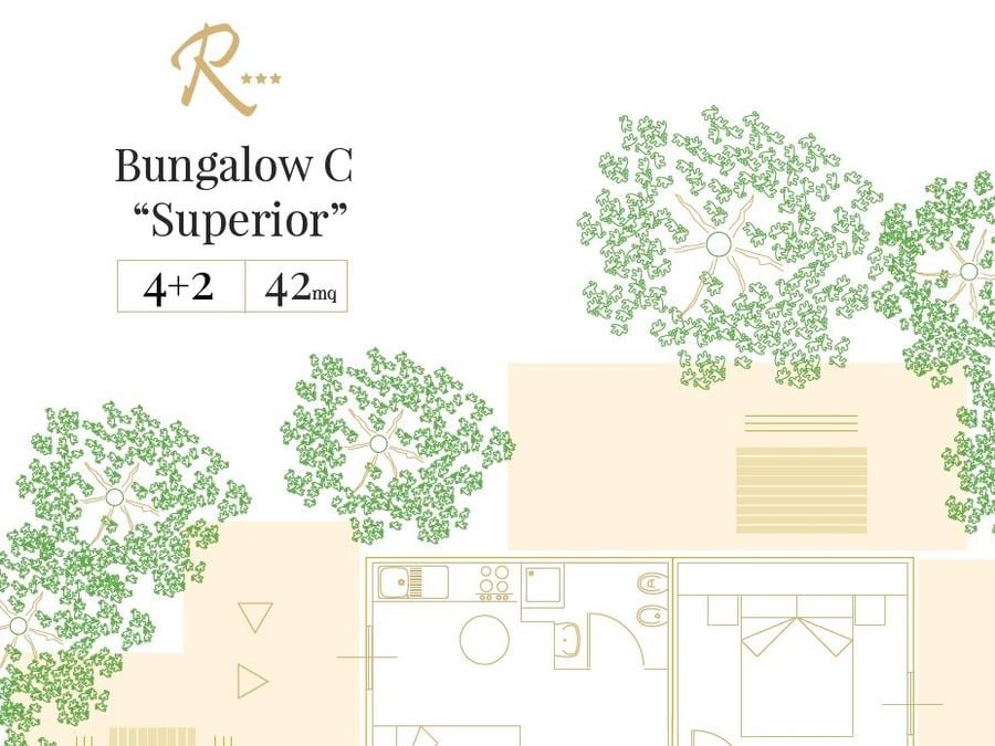 Bungalow 6 personnes - C Superior (2 bungalows A communicants) 9