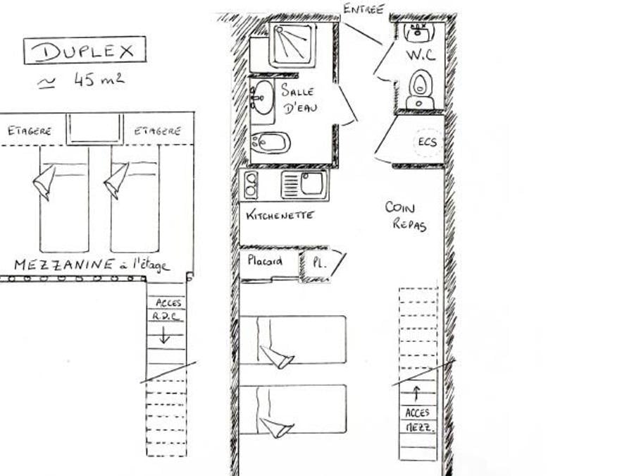 Studio 4 personnes - Duplex - Vue sur Mer 3