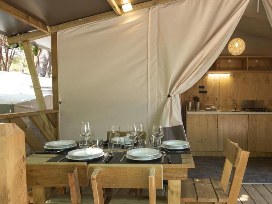 Tente en toile et en bois 5 personnes - LODGE TENT 2