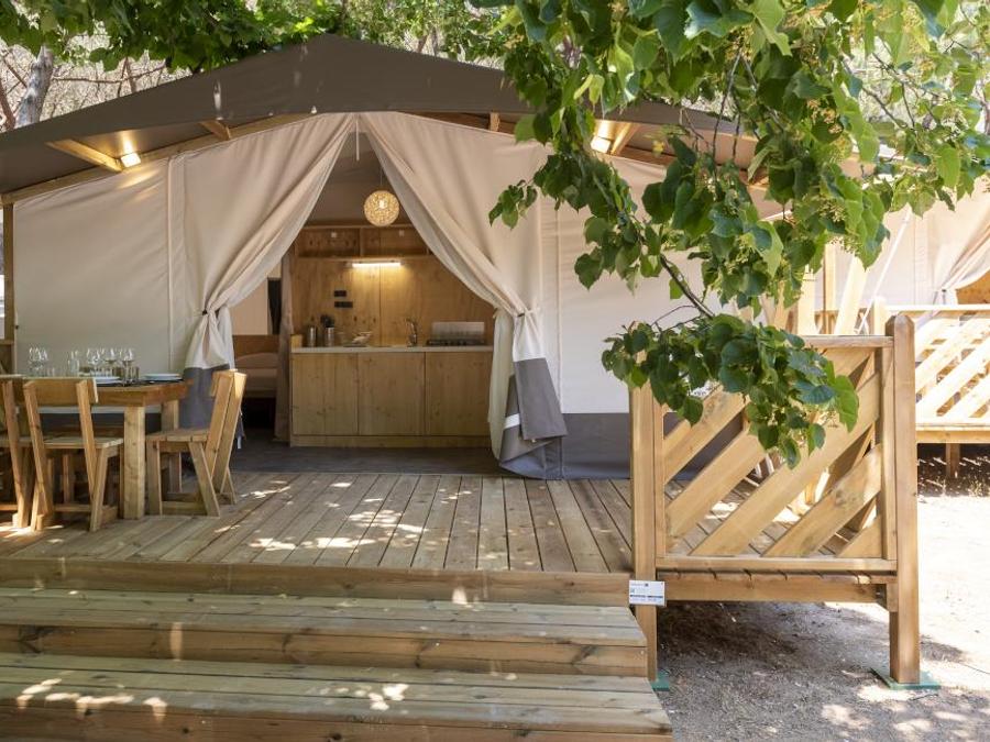 Tente en toile et en bois 5 personnes - LODGE TENT 0