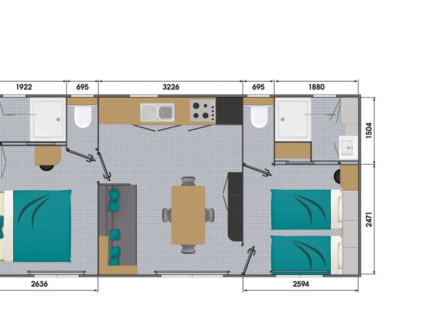 Mobilhome 4 personnes - PREMIUM 2 CH 4 PERS 3