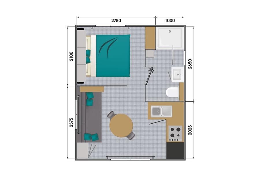 Mobilhome 2 personnes - PRIVILEGE 1 CH 2 PERS 6