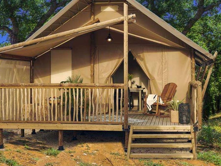 Tente en toile et en bois 4 personnes - Tente Lodge 0