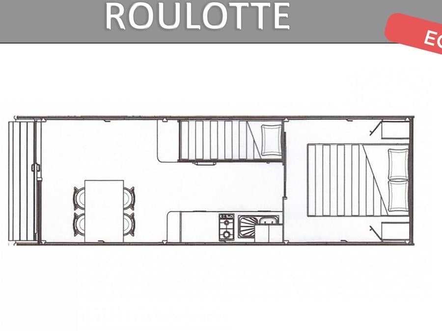 Hébergement 4 personnes - ROULOTTE. ECO 5