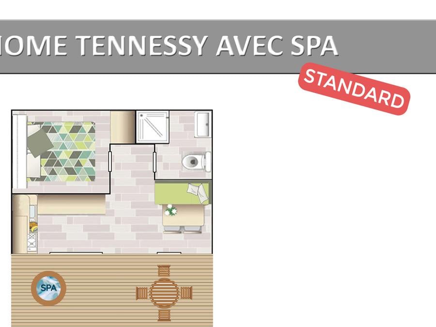 Mobilhome 2 personnes - TENNESSY STANDARD AVEC SPA 9