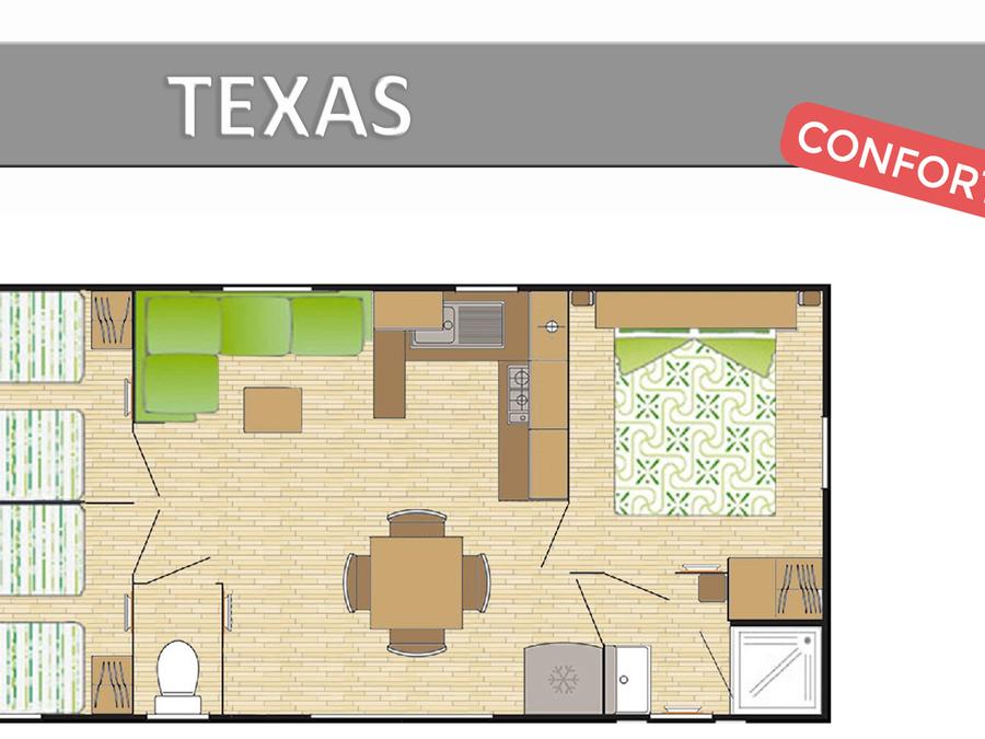 Mobilhome 8 personnes - TEXAS CONFORT. 8