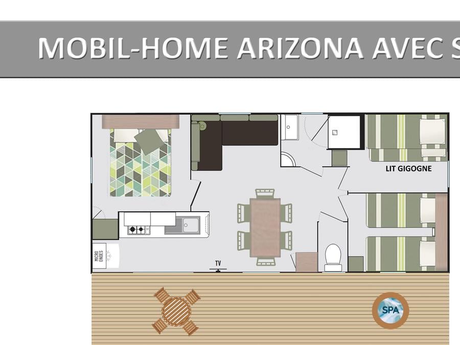 Mobilhome 6 personnes - ARIZONA CONFORT AVEC SPA 9