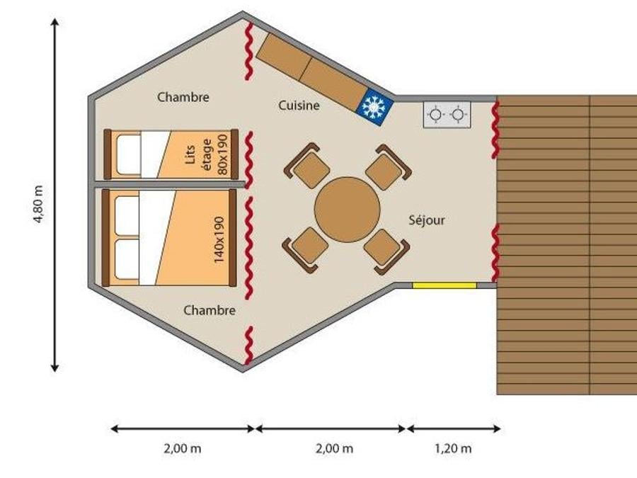 Hébergement 4 personnes - Tipi (sans sanitaires) 6