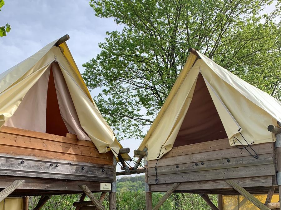 Tente en toile et en bois 2 personnes - Bivouac (sans sanitaires) 0